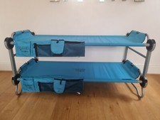 Kids Disc-O-Bed Quality Cot - Camping Bunk Beds Kid-o-Bunk With 2 X Organisers