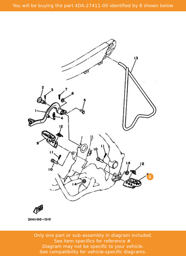 Yamaha footrest - yamaha, 1