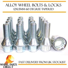 Wheel Bolts & Locks (12+4) 12x1.5 Nuts for Toyota Aygo [Mk1] 05-14