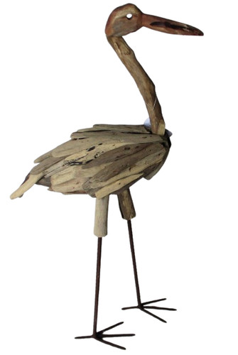 Driftwood wading bird egret - driftwood,