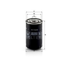 MANN W719/36 Oil Filter Fits