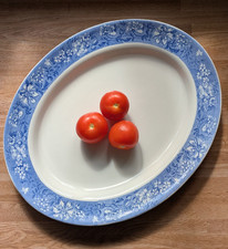 Antique Soho Pottery Ltd Cobridge Azaela Large Oval Serving Platter 17.5"