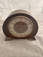 Smiths Enfield Mantle Clock spares or Repair Untested Wooden Elantyre