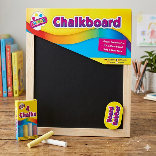 Kids wooden chalkboard set - wooden,
