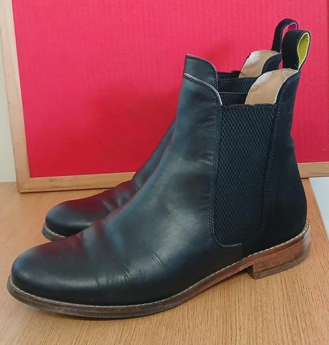 Joules black leather and suede - joules,