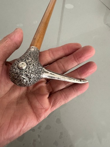 1902 antique silver cane - antique,