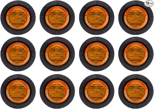 Pcs inch mount amber - 12,
