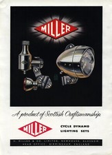 Original 1956 advert for MILLER A product of Scottish Craftsmanship CYCLE DYNAMO