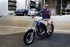 Steve Mcqueen on Motorcycle