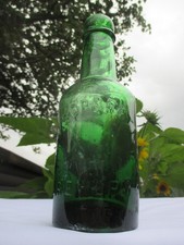 SCARCE GREEN HALF PINT WORKSOP & RETFORD BREWERY BEER BOTTLE c1900