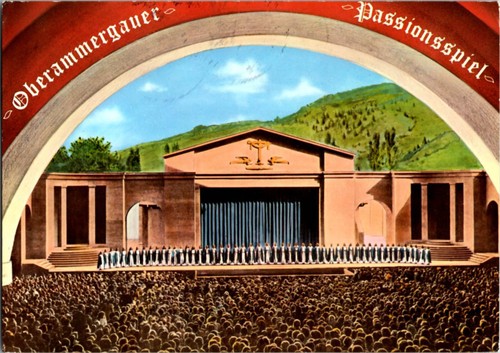 Oberammergau germany postcard - oberammergau,