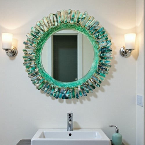 Round agate stone wall hanging - agate,
