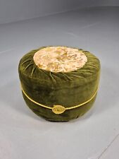 Vintage Footstool Green Velour