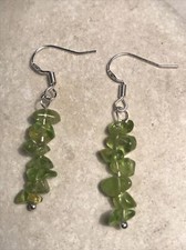 Genuine Peridot Chips Earrings