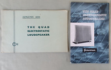 2 Vintage QUAD Electrostatic Loudspeaker Original Handbooks