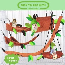 1/3/5x Pet Ferret Rat Squirrel Bird Hamster Hammock Hanging Cage Nest Bed House