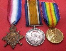 1914-15 Trio of Medals Swing mounted loose on ribbon