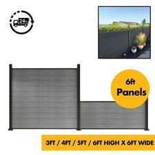 Composite Fence Panels FULL KIT 6ft 1800mm 180cm 1.8m High Fencing 6ft Wide