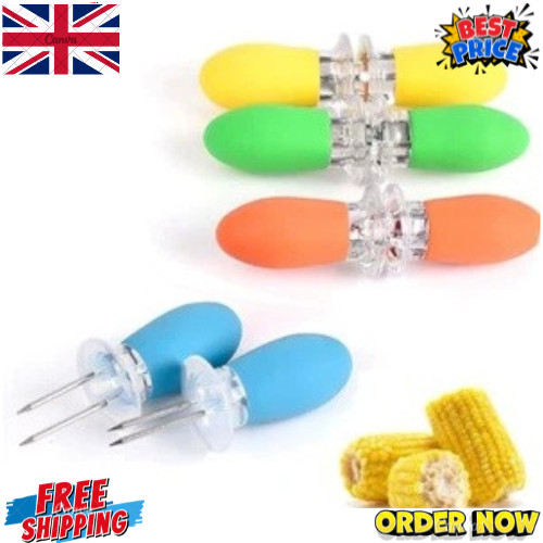 2pcs corn holders stainless - 1,
