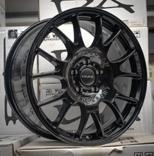 18" VW TRANSPORTER T5 T6 T6.1 DARE SC MOTORSPORT GLOSS BLACK 8J ALLOY WHEELS X4