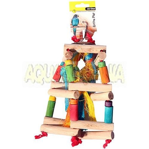 Avi parrot toy - wooden, jungle