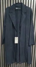 Zara long navy trench coat