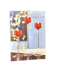 Red Stemmed Glass Tea Light