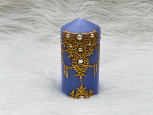 Henna design candle - -, home