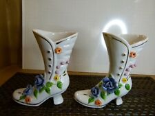 2 x small ceramic ladies boots 5" high