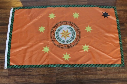 Cherokee nation banner flag - cherokee,