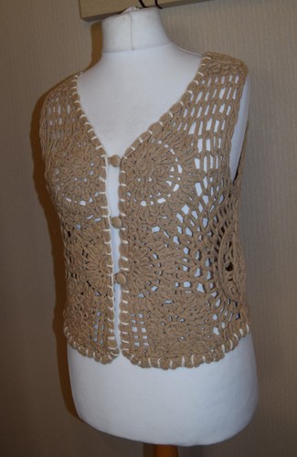 River island beige crochet - river,