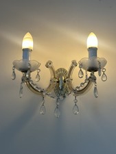 Marie Therese Wall Bracket Chandelier Lights, Set of 2, Clear Chrome