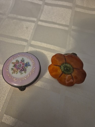Limoges porcelain trinket pill - limoges,