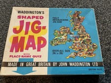 Waddingtons Shaped Jig-Map British Isles Boxed 1970’s Map