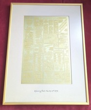 Metal Printing Plate Advertising Evening Post 1979 Framed Nottingham 