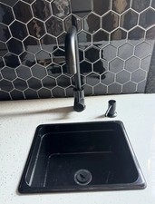 Black campervan boat sink - campervan, /