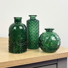 Green coloured glass bud - coloured,