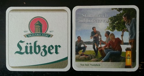 Beer mat lübz mecklenburg - beer,