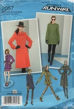 Simplicity Sew Pattern 2057 Project Runway Coat Jacket Fur Collar 12 - 20 New
