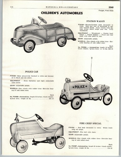 1949 paper pedal car - ad,