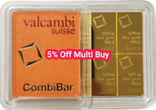 1/10 Oz Gold Bar 999.9 Fine Bullion Pure 24ct Gold Coin Valcambi Swiss Made 