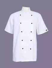 Highliving White Chef Jacket Unisex, Professional Catering Uniform, Short Sleeve