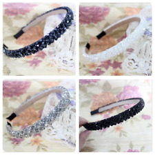 DOUBLE SIZE FASHION WOMEN  HEADBAND HAIR CLIPS JEWEL CRYSTAL HEADWEAR BAND GIRL
