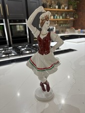 hollohaza hungary porcelain Lady Folk Dancing