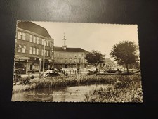 Lake, Fountain & Town Hall Watford Postcard Valentines. Posted 1959