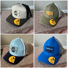 CARHARTT Force Cap Canvas Mesh Back Graphic Logo Workwear Snapback Baseball Cap
