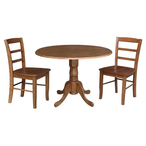 Wood dining table with - 42, in.