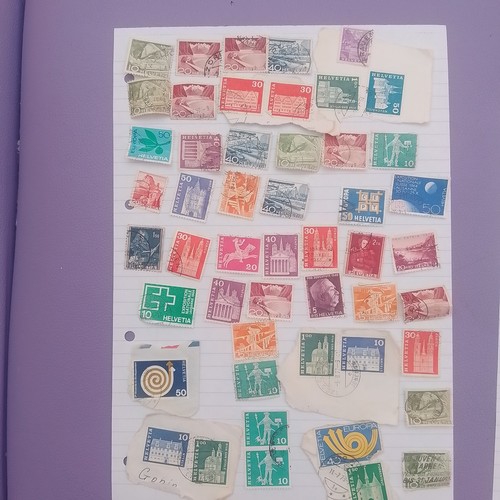 Swiss helvetia stamp bundle - swiss,