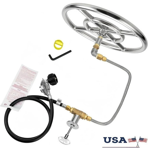 Inch fire pit burner - inch, ring