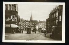 LEICESTER Leicestershire   The Clock Tower  with delivery vehicles RP